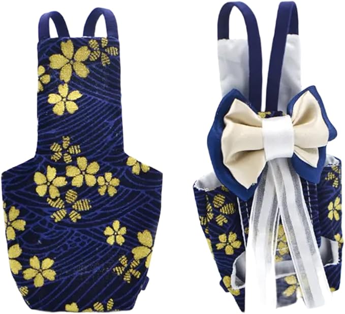 Bird Flight Suits Diapers, Parrot Flight Suits Diapers for Monk Parakeets, Cockatiels Flight Suits, Parrot Clothes, Bird Training Nappy Suit Liners Clothes (XS, Navy)