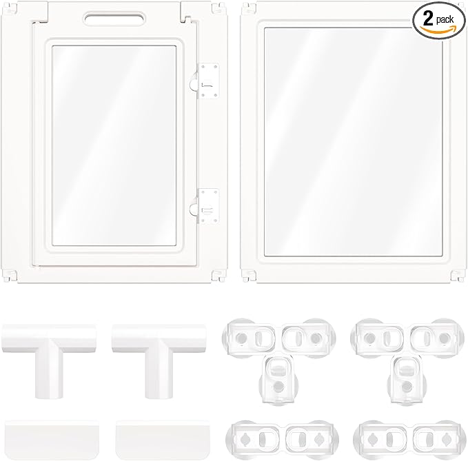 FXW AuraSpace Acrylic Indoor Dog Playpen for Small and Medium Dogs, 30 inch, 2 Panels, Includes 1 Gate & 1 Panel, White