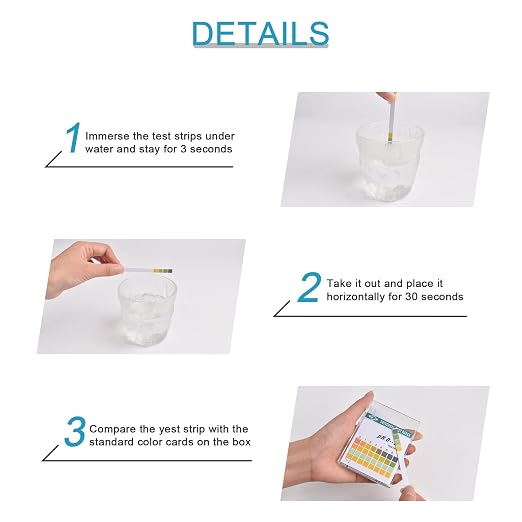 PH Test Strips 0-14, 100PCS Universal PH Measure Paper Ph-Indicator Strip to Test Drinking Water, Food, Pools, Aquariums, Saliva, Urine, Lab Monitoring