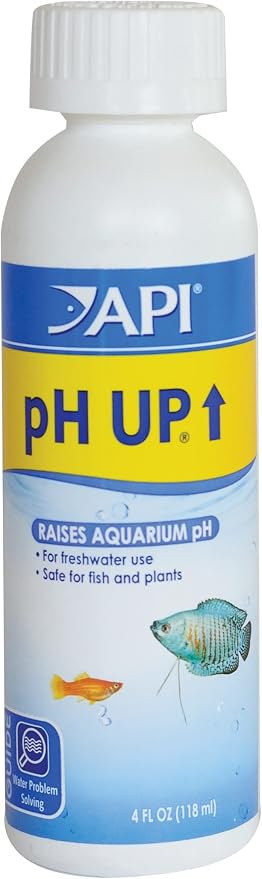API pH UP Freshwater Aquarium Water pH Raising Solution for fish,4-Ounce Bottle, Brown