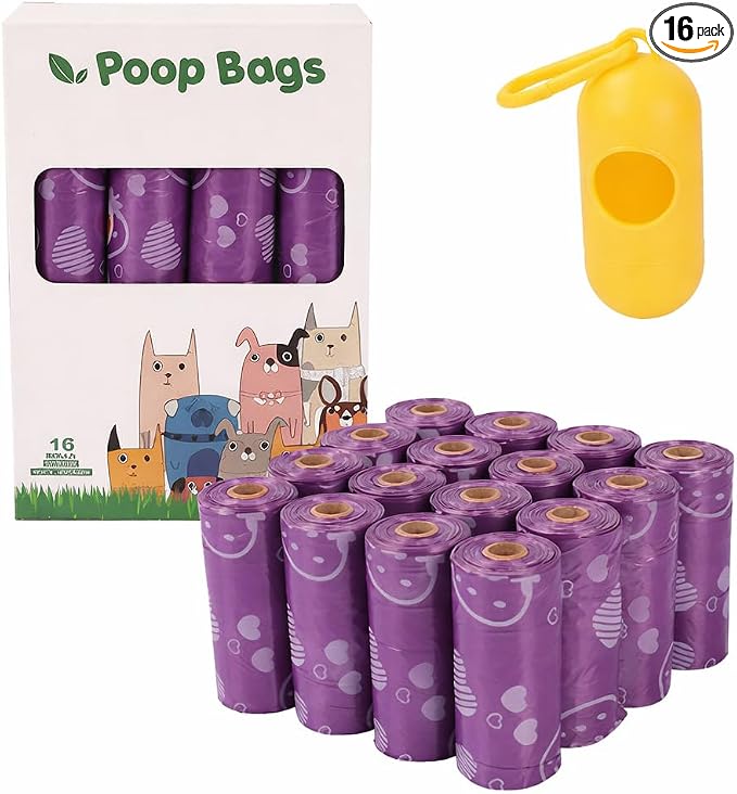 BPI Certified Compostable Dog Poop Bags 240 Count, Extra Thick Leak-Proof Pet Waste Bags, ASTM D6400 Biodegradable, 9 x 13 Inches for Small & Large Dogs