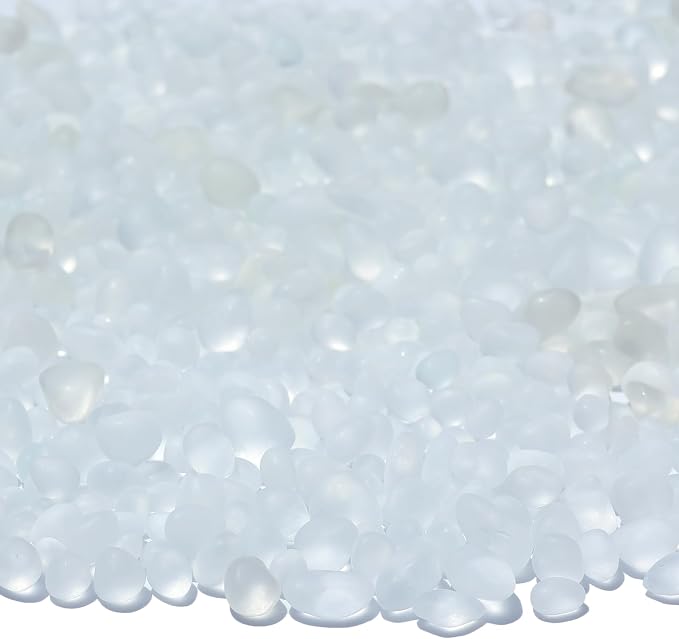 QYGL Sea Glass Stones - 2.9LB/46.4oz White Frosted Glass Pebbles | Glass Gemstones Perfect for Aquarium Rocks, Fish Tank Gravel, Vase Fillers, Seaglass DIY Crafts, and Home Decor