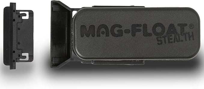Mag-Float Medium Black Stealth Glass Magnet Aquarium Scraper Cleaner with Blade - Floating Magfloat Magnetic Cleaning Tool