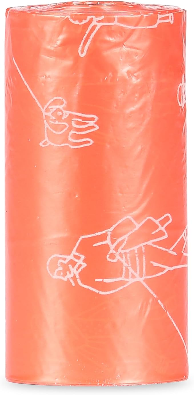 Glad for Pets Heavy Duty Dog Poop Bags, Scented Leak-Resistant Waste Bags with Fun Print Design, Tear-Resistant for Confident Pickup, Fits Standard Dispensers, 6 Rolls, 90 Count - 6 Pack