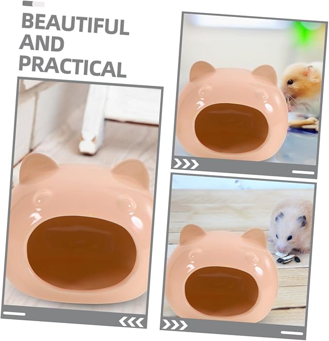POPETPOP Adorable Small Pet House Ceramic Hamster Hideout Guinea Pig Hide Lightweight Design