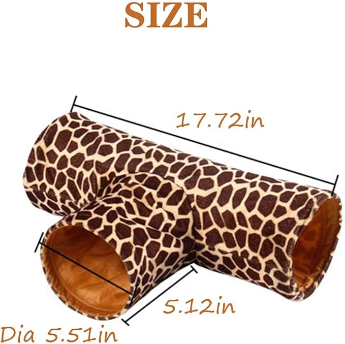 LEFTSTARER Guinea Pig Tunnel Guinea Pig Hideout Collapsible 3 Way Tunnel Tubes Toy for Ferret Hedgehog Chinchillas Mice Rat Rabbit