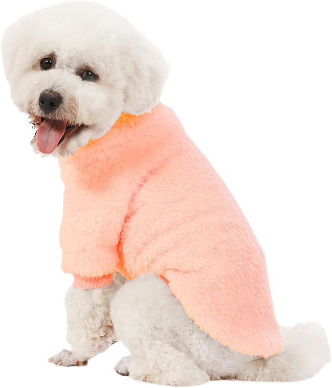 Dog Sweater, 3 Pack Dog Sweaters for Small Dogs, Dog Clothes for Small Dogs Girl Boy, Ultra Soft and Warm Puppy Sweater Dog Coat for Winter Christmas (XS, Pink+Purple+Peach)