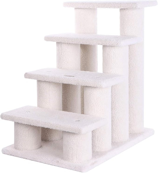 Armarkat Pet Steps, 4-steps, B4001, Ivory, 17"(W)x25"(D)x25"(H), each platform 7" Deep