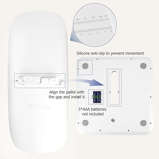 Baby Scale & Pet Scale with 60cm Tray, 330lb-150kg Digital Scale for Newborn, Puppy, Cat, Dog & Adult, Includes Tape Measure, Puppy Collar & Record Card, Hold/Tare Function,5 Unit Conversions