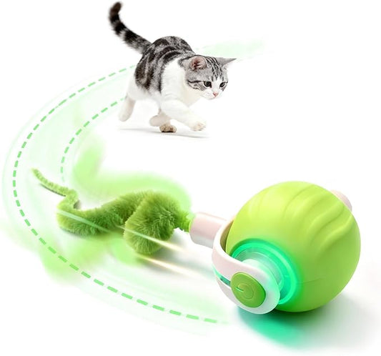 Interactive Cat Toys for Indoor Cats,Automatic Moving Kitten Toys,Cat Toys for Bored Indoor Adult Cats,Smart Rechargeable Cat Enrichment Toys for Small/Medium/Large Cats to Keep Them Busy, Cat Balls