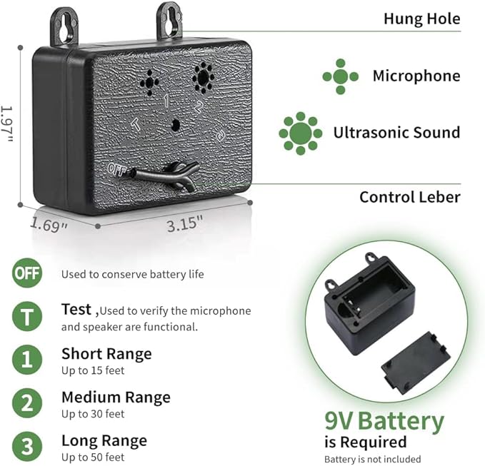 Anti Barking Device, Dog Barking Control Devices,Ultrasonic Dog Bark Deterrent, Mini Sonic Repellent 50 FT Control Range Safe for Dogs Portable Indoor & Outdoor