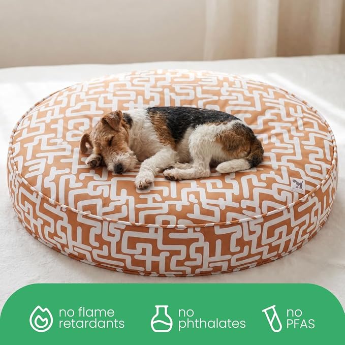 Molly Mutt Hypnotize Dog Bed Duvet Cover, GOTS-Certified 100% Organic Cotton Canvas Cover for Dog, Puppy, or Cat Bed, Durable, Washable, and Free of Harmful Chemicals, Round, 36"x5"