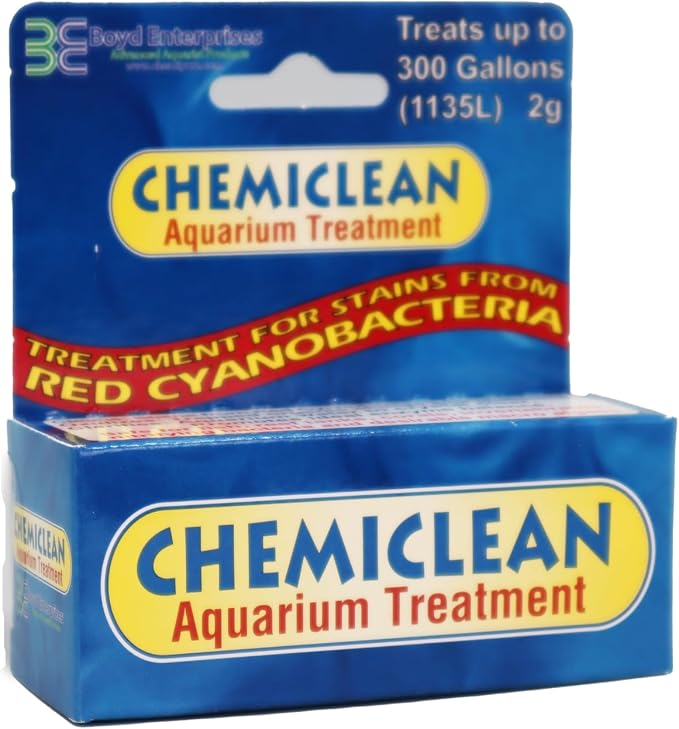 Boyd Chemiclean 2g Treats up to 300 Gallons - Effective Cyanobacteria Chemi-Clean for Marine & Freshwater Aquariums, Safe for Fish, Corals & Invertebrates
