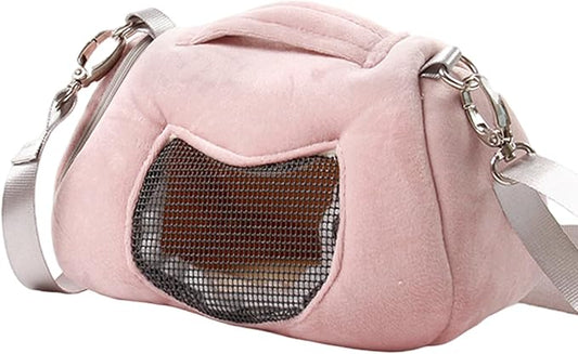 Small Pet Carrier Bag with Adjustable Shoulder Strap Hamster Travel Cage Breathable Portable Travel Carrier for Birds Guinea Pig|Carriers