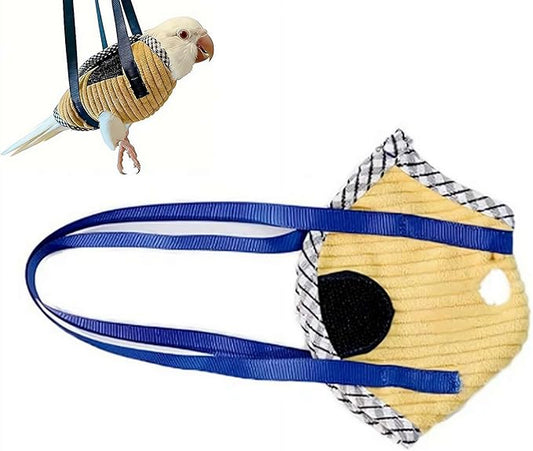 Portable Bird Traval Carrier Bag, Ultra-Soft Bird Diaper Flight Suit for Small Medium Parrots, Escape Resistant Outdoor Harness Vest, for Daily Outdoor & Nail Trimming, Ideal Gift for Birds Lovers