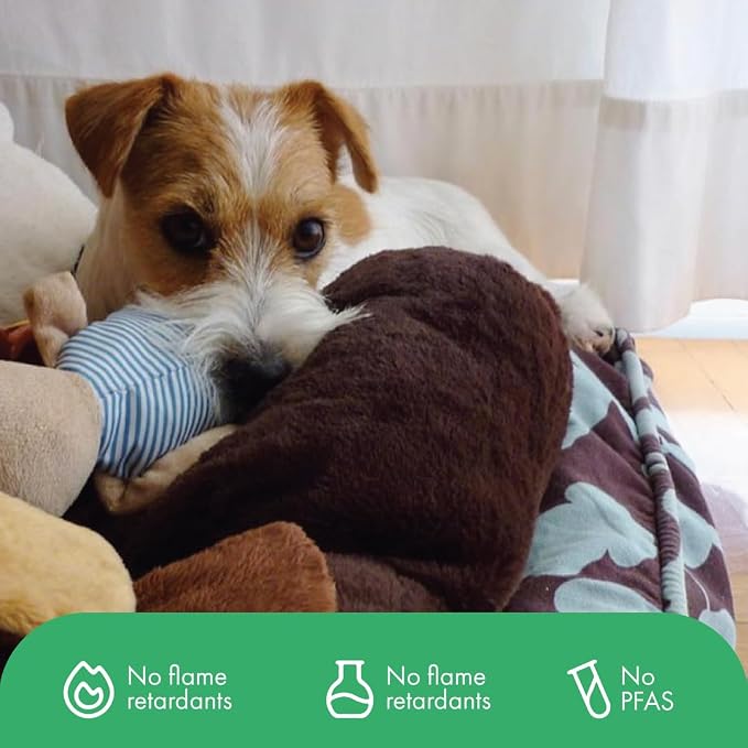 Molly Mutt Huge Dog Bed Cover - Your Hand in Mine Print - Measures 36”x45”x5’’ - 100% Cotton - Durable - Breathable - Sustainable - Machine Washable Dog Bed Cover