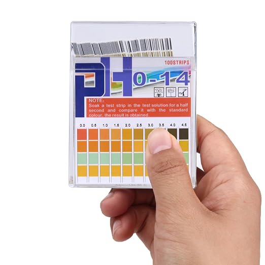 pH Test Strips 0-14, Lanboon 0.5 High Accuracy 100 Litmus Paper pH Strips for Testing Urine, Saliva, Aquariums, Pools, Drinking Water, Wine, Liquid Food, Get Acid-Alkaline Balance Results in Seconds