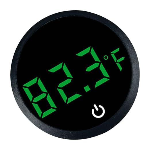 Fishtanks Digital Thermometers LED Display Accurate Temperature Gauge for Reptiles Tanks Wth Stick on Rechargeable Design LED Display Thermometers