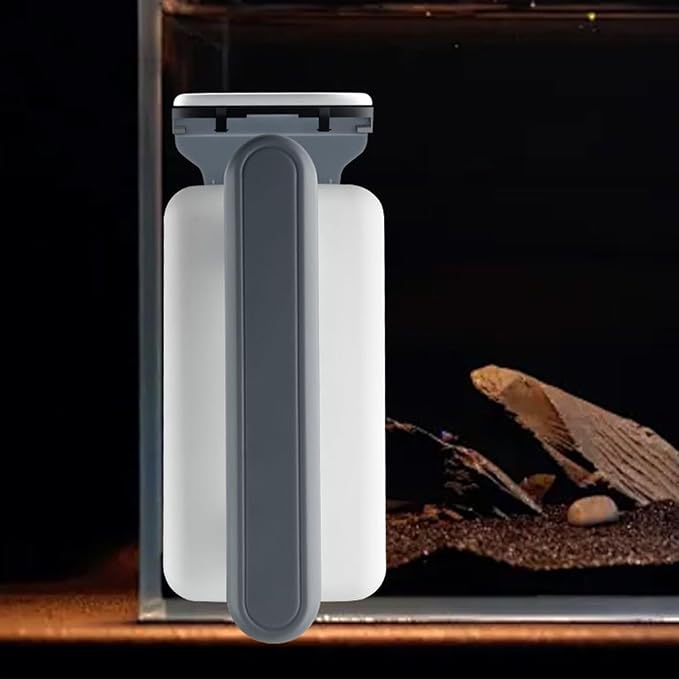 AOYEBO Aquarium Glass Cleaner Magnetic Algae Scraper Double-Sided Brush