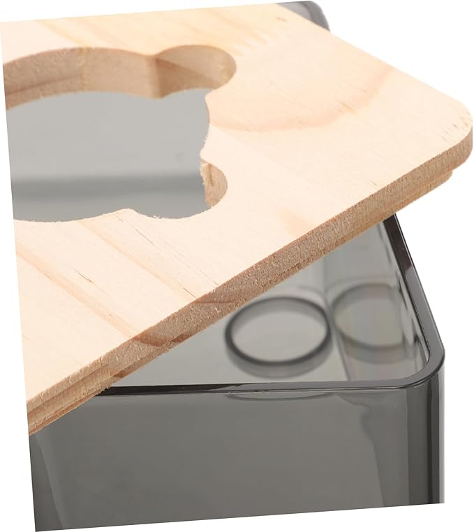 POPETPOP Chinchilla Dust Bath Container Hamster Bathtub Splashproof Small Pet Bathroom Acrylic Material