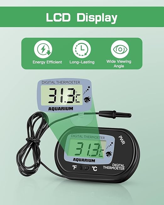 Petbank LCD Digital Aquarium Thermometer Fish Tank Water Terrarium Temperature