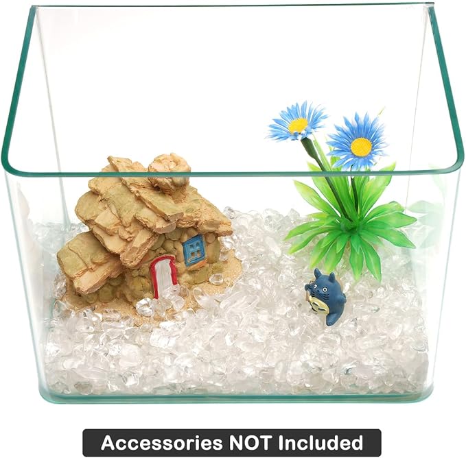 WAYBER Natural Crushed Clear Quartz Decorative Crystal Gravel, 2 Pounds | Toxin-Free, Fade-Resistant, Ideal for Reiki Healing, DIY Crafts, Vase Filler, Aquarium & Bonsai Decoration