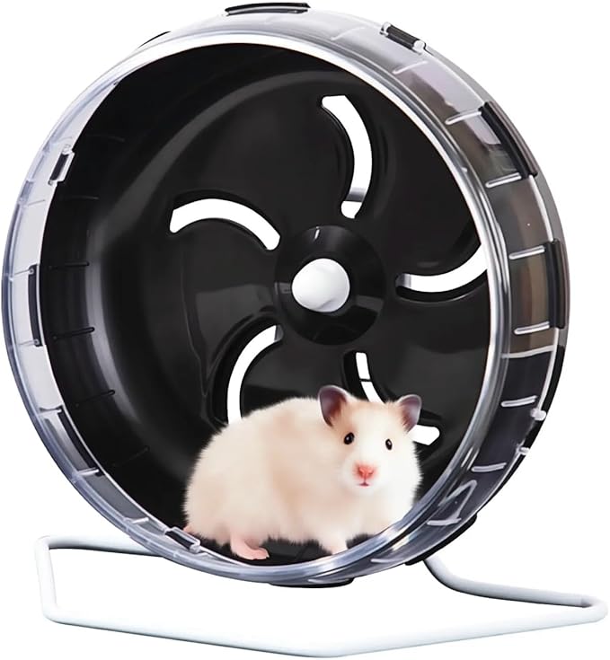 Silent Hamster Wheel, YAOBVIS 8.5 Inch Quiet Hamster Exercise Wheel Running Wheels with Adjustable Stand for Hamsters Gerbils Mice and Small Pet