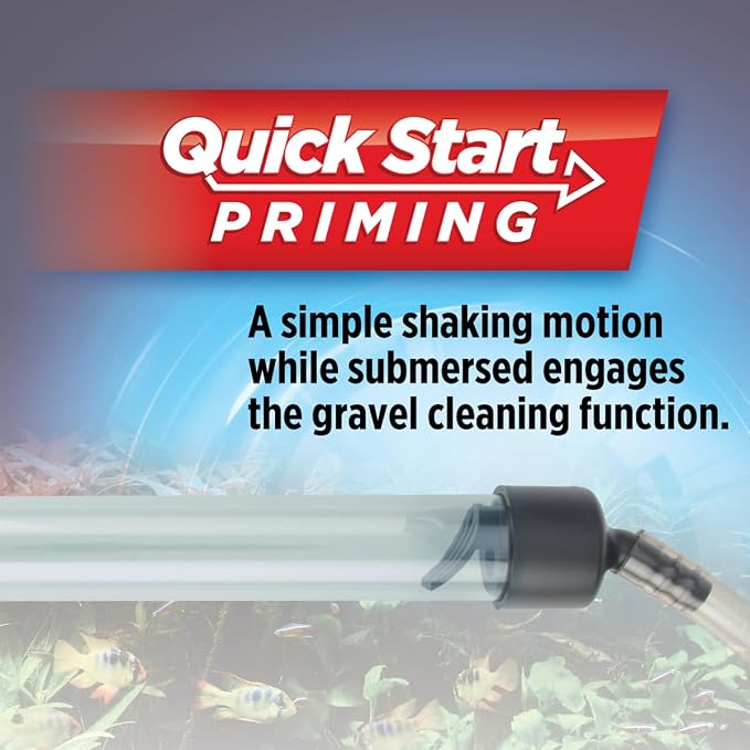 Fluval EasyVac Compact Aquarium Gravel Cleaner for Small & Nano Fish Tanks | Compact Vacuum Siphon for Planted Aquariums, Gravel Cleaning & Water Changes, Mini