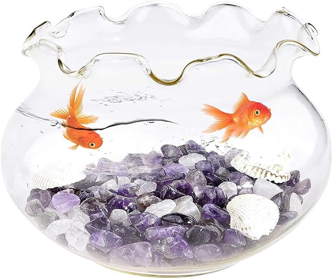 WAYBER Natural Crushed Purple Amethyst Decorative Crystal Gravel, 2 Pounds | Toxin-Free, Fade-Resistant, Ideal for Reiki Healing, DIY Crafts, Vase Filler, Aquarium & Bonsai Decoration
