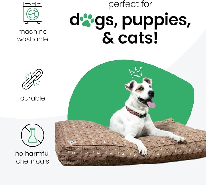 Molly Mutt Medium to Large Dog Bed Cover - Daysleeper Print - Measures 27”x36”x5’’ - 100% Cotton - Durable - Breathable - Sustainable - Machine Washable Dog Bed Cover