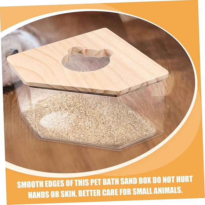 Hemoton Bathroom Toys Hamster Container Sand Bath Sand Clear Dust Bath Small Sandbox for Pet Acrylic