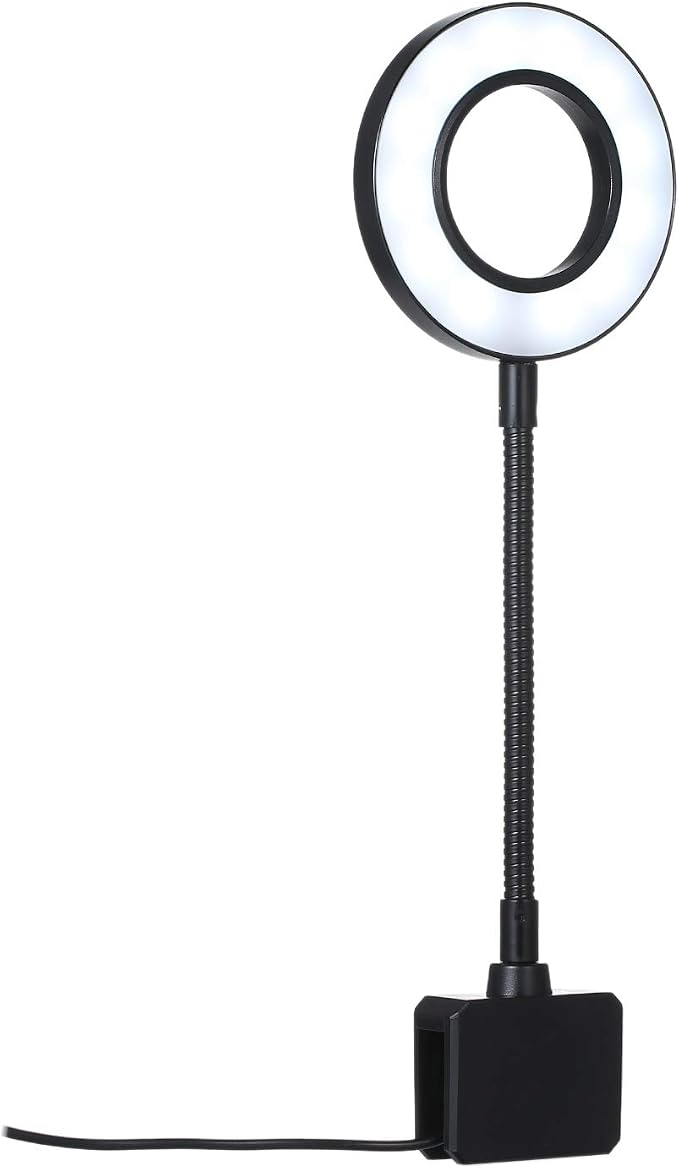 18 LED Aquarium Light with Clip on Flexible Gooseneck USB Powered Dimmable 3 Color Modes 10 Brightness Levels for Fish Tank Jar
