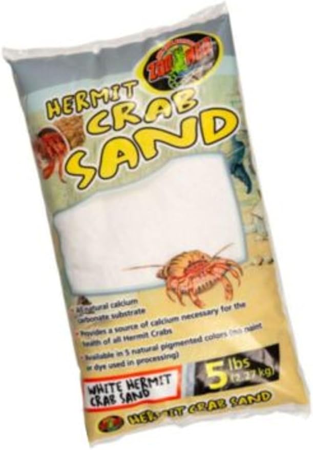 Zoo Med White Hermit Crab Sand 5 lbs - Pack of 2 (2 Items)