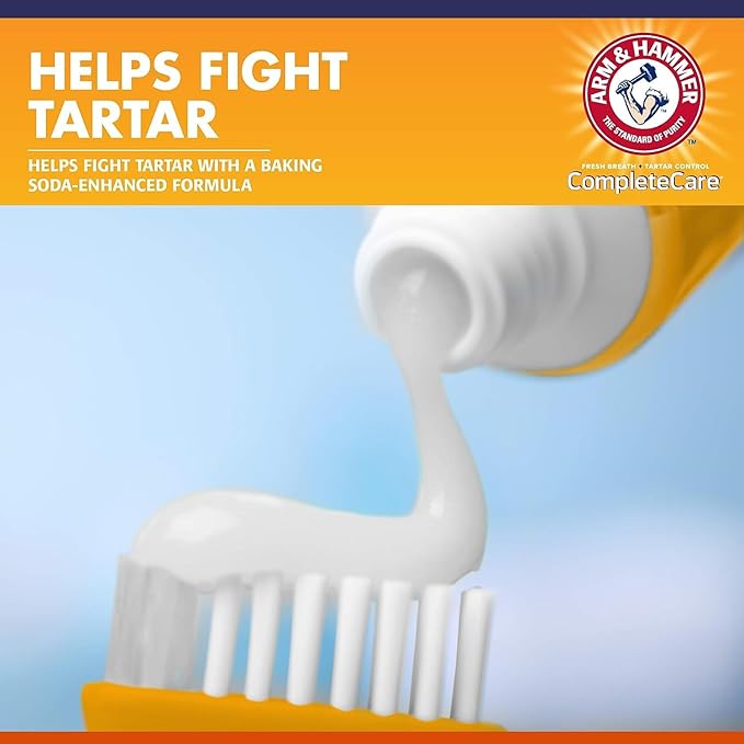 Arm & Hammer Complete Care Enzymatic Dog Toothpaste with Baking Soda and Calcium, Fluoride-Free Chicken Flavor for Plaque, Tartar, and Fresh Breath, 6.2 Oz Value Size - 6 Pack
