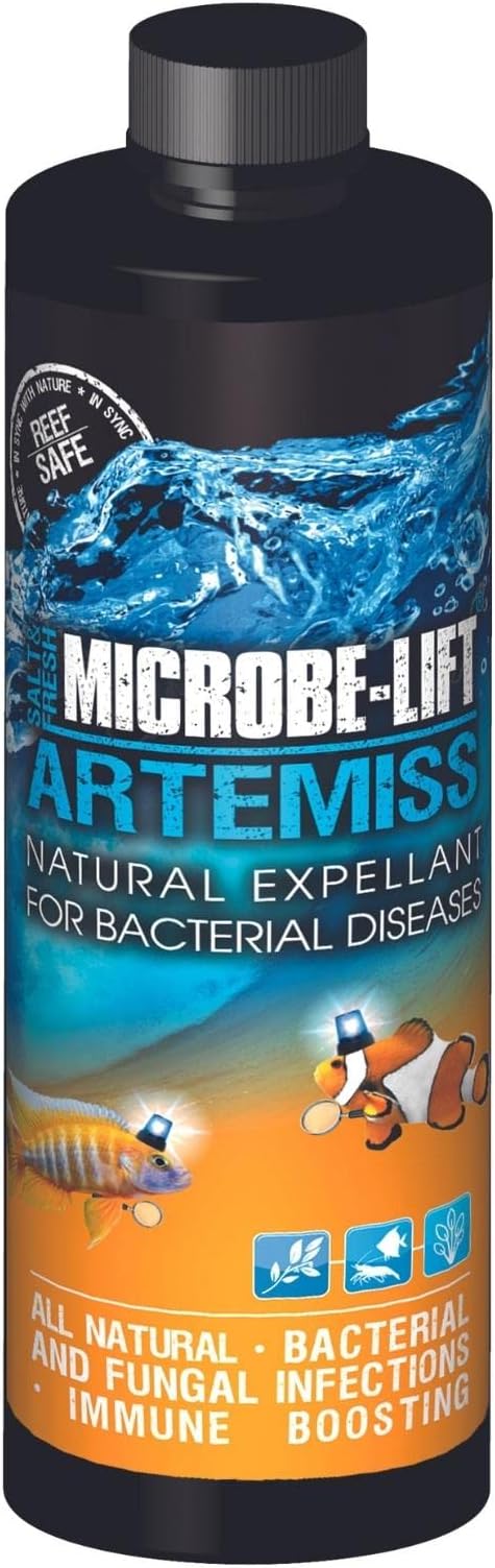 MICROBE-LIFT ART16 Artemiss Immune Booster and Disease Treatment for Fish Health in Freshwater and Saltwater Aquariums, 16 Fl Oz