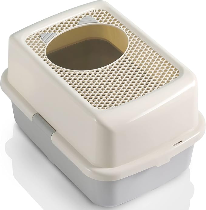 Smart Paws Covered Litter Box for Cats – Enclosed Design with Odor Control, No Mess, Easy Clean, Large Size for Multiple Cats