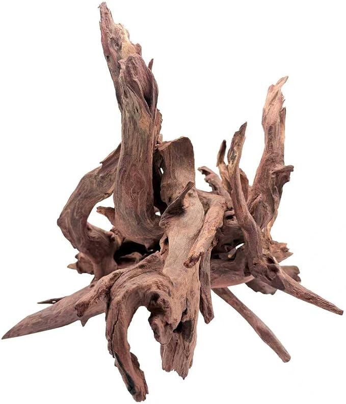 EFFIELER Natural Driftwood for Aquarium Decor – Unique Size Real Wood Branches for Fish Tank, Reptile Habitat, Terrarium, Hermit Crab, Shrimp Tank,Safe for Aquatic Pets (13-18 INCH, Mopani Driftwood)