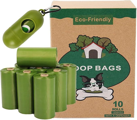 Dog Poop Bags with Dispenser, 150 Count Lavender Scented Poop Bags, Leak Proof and Extra Thick Pet Waste Bags, 13" x 9" Large Thickened leakage, degradable