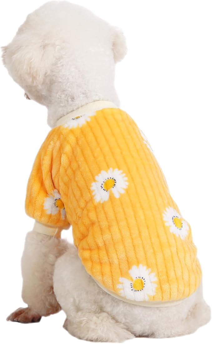 Dog Sweater, 3 Pack Dog Sweaters for Small Dogs, Dog Clothes for Small Dogs Girl Boy, Ultra Soft and Warm Puppy Sweater Dog Coat for Winter Christmas (Dy Pink+Dy Purple+Dy Yellow, XX-Large)