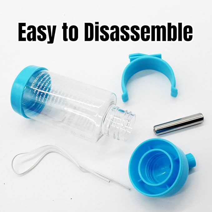 2 PCS Cage Water Bottle No Drip Small Animal Water Bottle Pet Water Bottle for Rabbit Guinea Pig Hedgehog Squirrel Hamster and Other Small Animals
