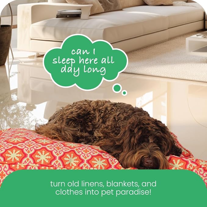 Molly Mutt Huge Dog Bed Cover - Papillon Print - Measures 36”x45”x5’’ - 100% Cotton - Durable - Breathable - Sustainable - Machine Washable Dog Bed Cover