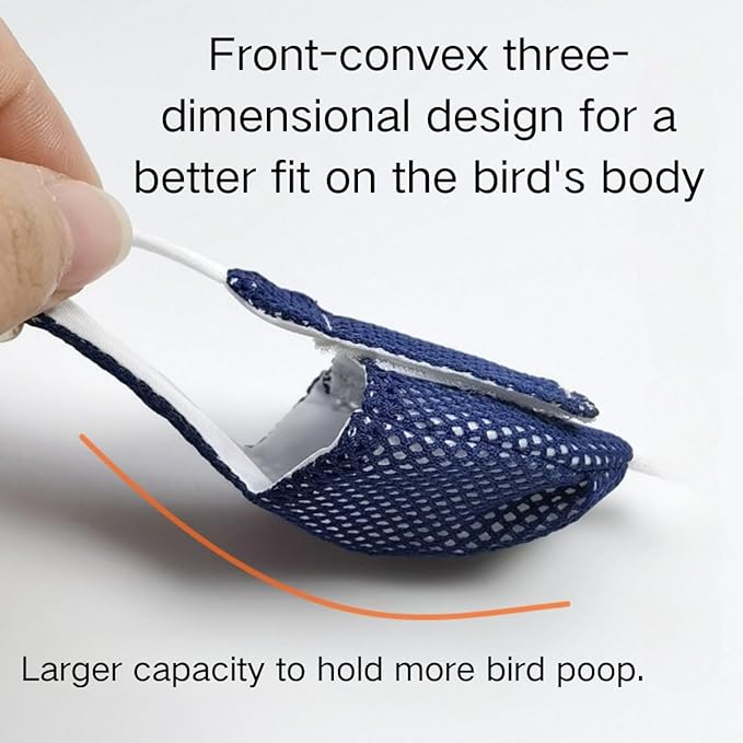 5 Pcs Summer Holey Style Bird Diaper Parrot Nappy Reusable Flight Suit with Waterproof Inner for Parakeet Cockatiel Macaw Budgie Lovebird Conure (Sulphur-Crested Cockatoo)