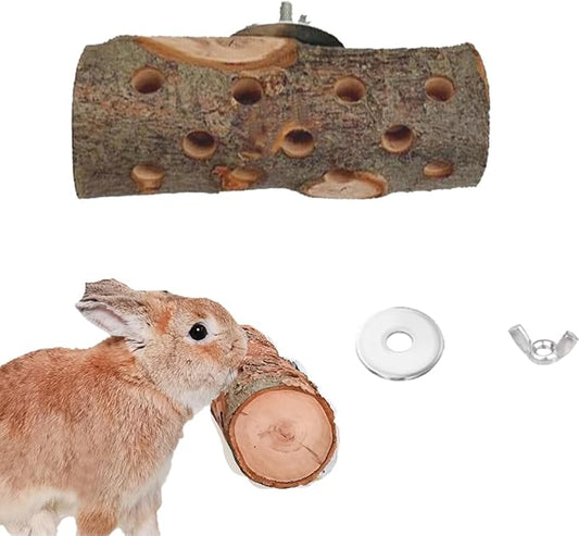 Apple Wood, Small Animals Molar Wood Chew Treats Toys for Rabbits, Hamster, Guinea Pig, Chinchillas, Gerbils, Mice, Rats, Mouse, Bunny (Small)