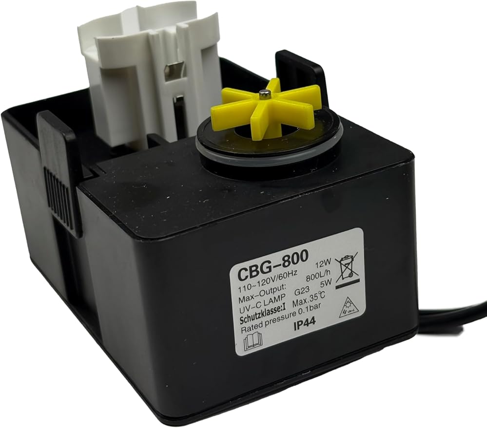 GRECH CBG-800 Replacement Pump with Impeller – Replacement Part for CBG-800 Hang-On Back HOB Filter