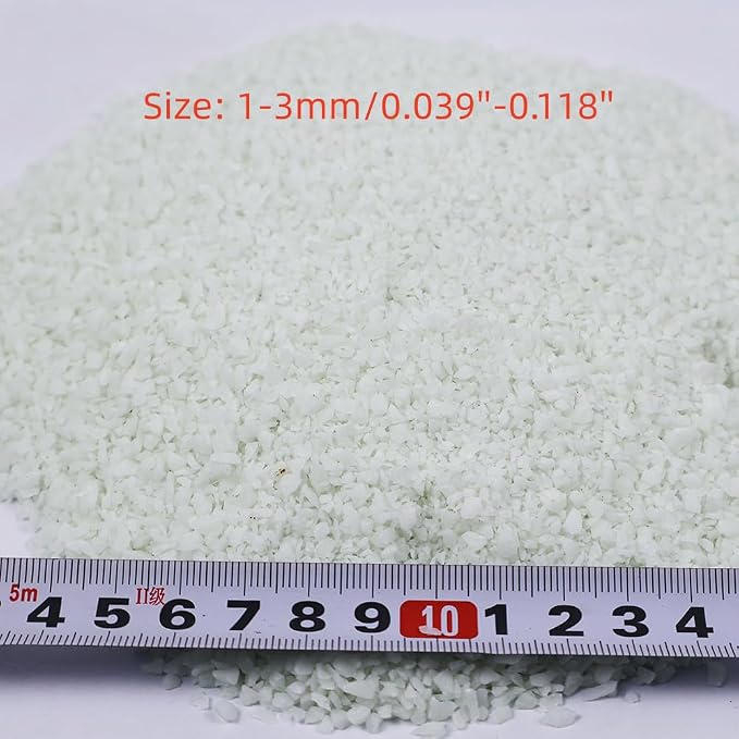 Glow in the Dark Gravel Stones,Aquarium Gravel,Aquarium Sand,Decorative Glow Gravel Rocks for Fairy Garden Fish Tank Succulents Pot Vase Filler Decor, 1 Pound (Sky Blue, 1-3mm)