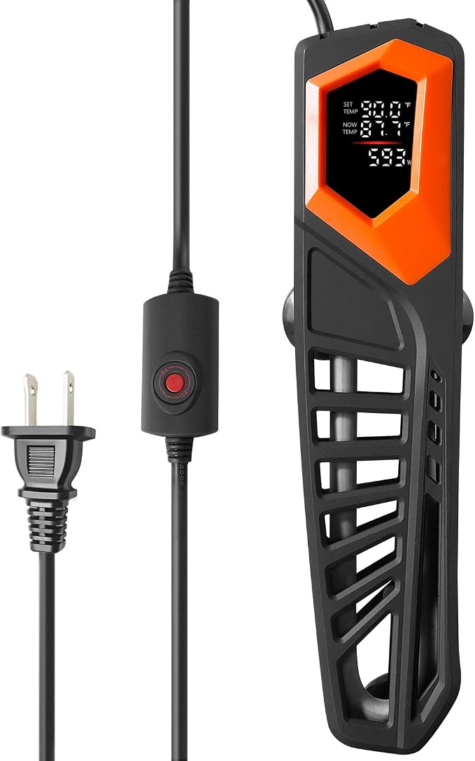 HITOP 800W Titanium Aquarium Heater - with External Controller Submersible Heater for Large Fish Tank up to 250 Gallon, Shatterproof Heater for Fish or Turtle Saltwater and Fresh Water