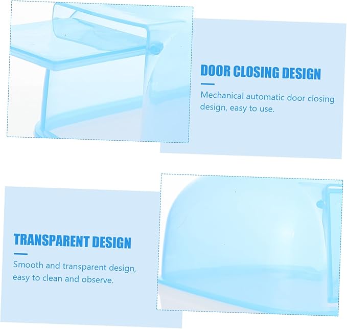 Toddmomy 2pcs Hamster Bath Container Removable Tray Dust Hamster Bathroom Chinchillas and Animals Bath