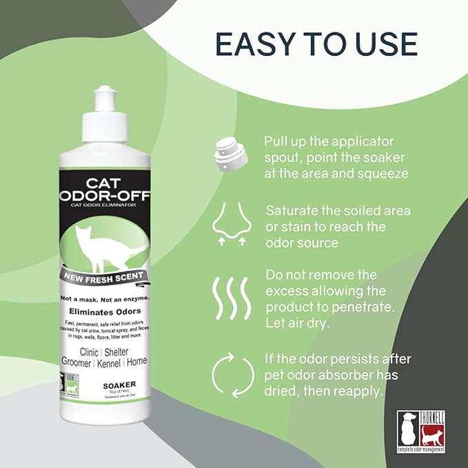 Odorcide Cat Odor-Off Fresh Scent Concentrate Pet Smell Odor Eliminator Bundle – Cat Odor Eliminator Concentrate for Pet Urine Odor, Tomcat Spray for Cat Urine Smell, Feces on Carpet & Litter Boxes