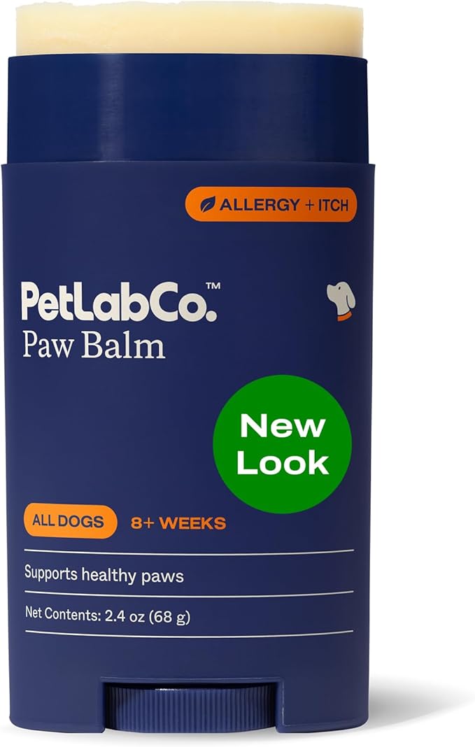 PetLab Co. Paw Balm - Moisturizing Dog Paw Care for Dry Cracked Pads, Supports and Softens Skin, Easy-to-Apply Wax, 2.4 Ounce