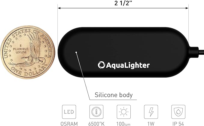 Clip On Fish Tank Light LED Flexible Aquarium Lamp for Plants | Plants & Fish Aquarium Lighting, Full Spectrum Grow Lamp, Easy Install, Safe Durable Waterproof for Freshwater, Saltwater